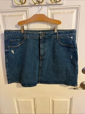 Old Navy Dark Blue Denim Mini Skirt